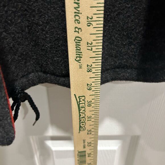 Authentic Mackintosh Vest Coat Hooded  100% Wool Dark Gray Red Women's Size 10 - Picture 9 of 10